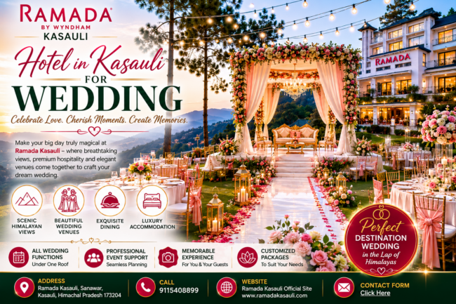 Hotel in Kasauli for Wedding